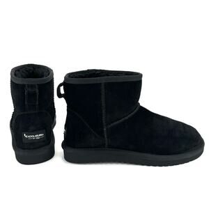 Koolaburra By Ugg  Black Ankle/Short Boot Size 7 Suede Wool Lining Cold Weather